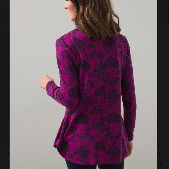 Chico’s Floral Mockneck Pima Cotton Tunic Sz 3 (XL/16) - Picture 2 of 12